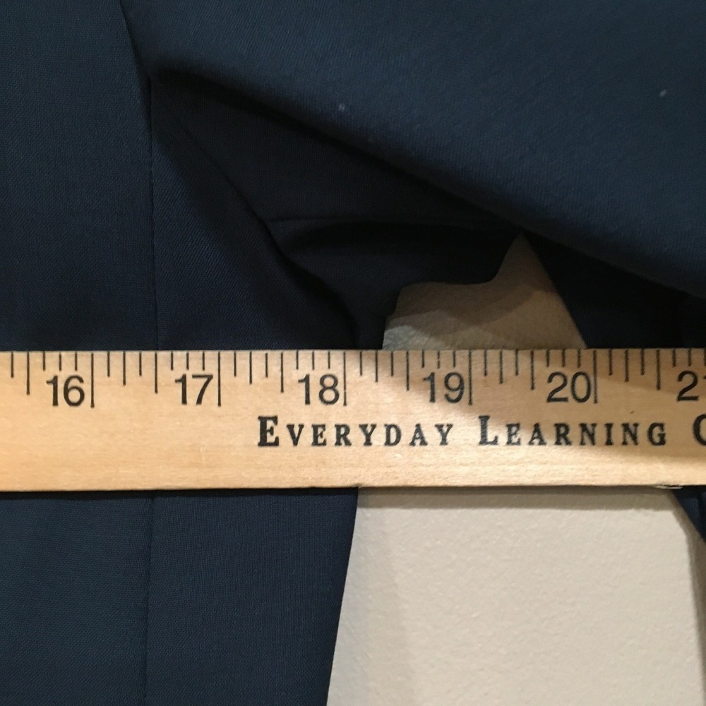 J Jill Wool Blazer Lined Jacket Womens 6 Washable Navy Blue Preppy Work Office - Picture 9 of 12